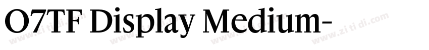 O7TF Display Medium字体转换 O7TF Display Medium字体转换